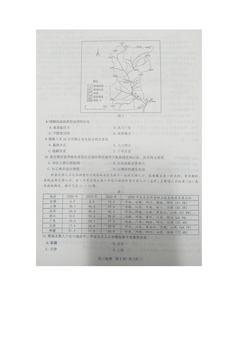 2024届河北省各市联考高考一模地理试题03