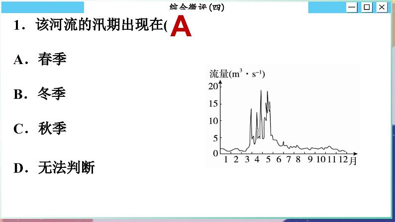 高中地理人教版（2019）选择性必修第一册综合微评(四)　水的运动课件03