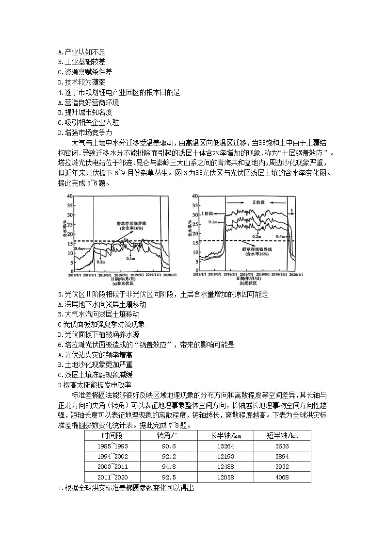 重庆市第八中学2024届高三高考3月适应性月考卷（五）地理第2页