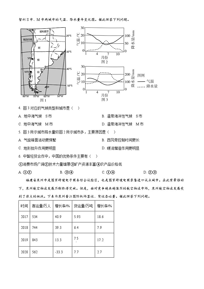 江西省红色十校2023-2024学年高三下学期2月联考地理试题（Word版附解析）02