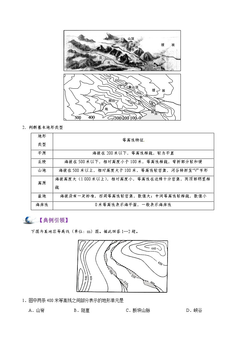 最新高考地理考点一遍过讲义 考点03 等高线地形图的判读及应用第3页
