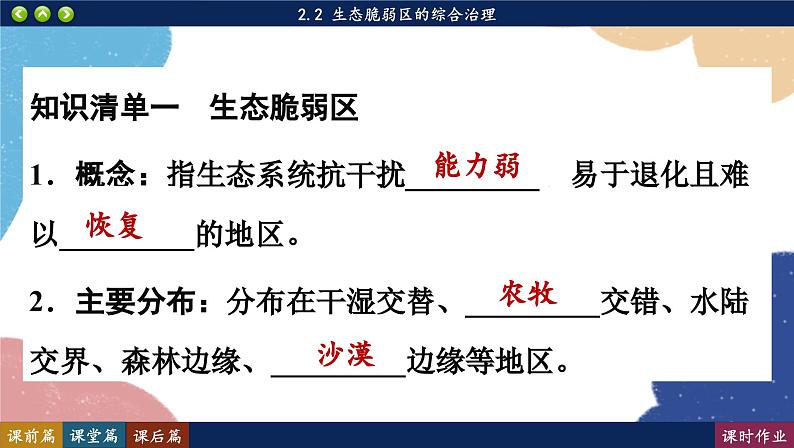 高中地理人教版（2019）选择性必修第二册2.2 生态脆弱区的综合治理课件04