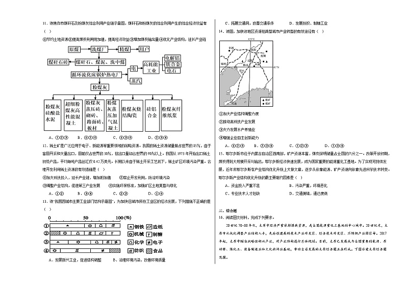 2.3资源枯竭地区的可持续发展——以德国鲁尔区为例同步练习03
