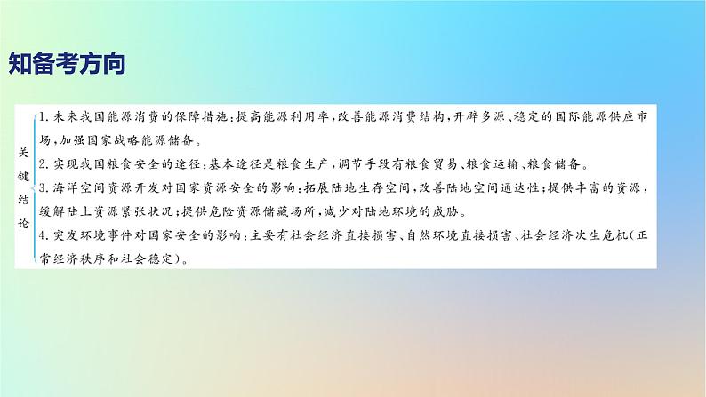 2025版高考地理一轮复习真题精练专题十四资源环境与国家安全第35练资源安全与国家安全课件第5页