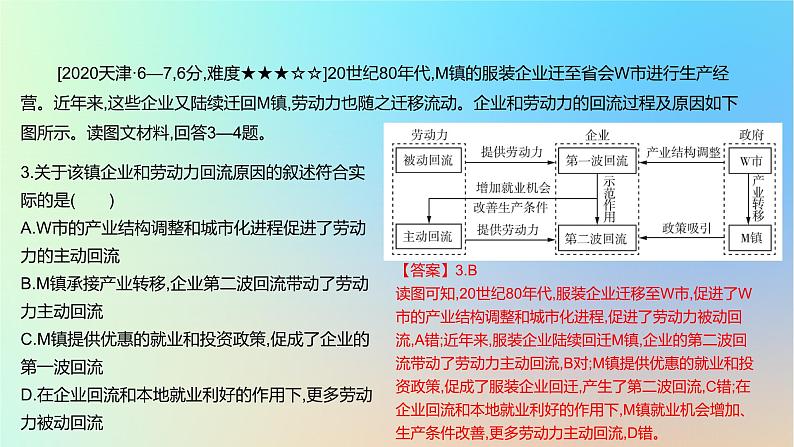 2025版高考地理一轮复习真题精练专题十三区域发展第34练区际联系与区域协调发展课件第4页