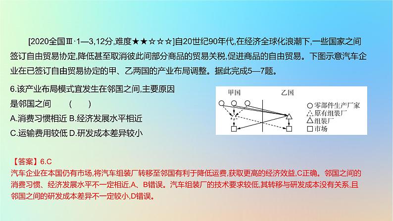 2025版高考地理一轮复习真题精练专题十三区域发展第34练区际联系与区域协调发展课件第7页