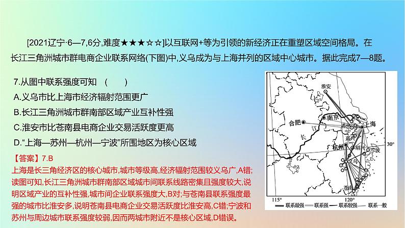 2025版高考地理一轮复习真题精练专题十三区域发展第33练城市产业与区域发展课件08