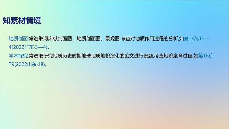 2025版高考地理一轮复习真题精练专题五地表形态的塑造第13练地质作用过程课件04