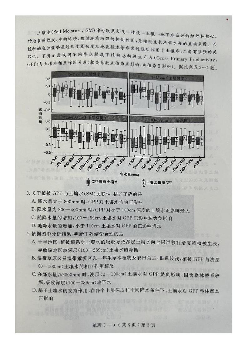 2024届山东省聊城市高三一模地理试题+第2页