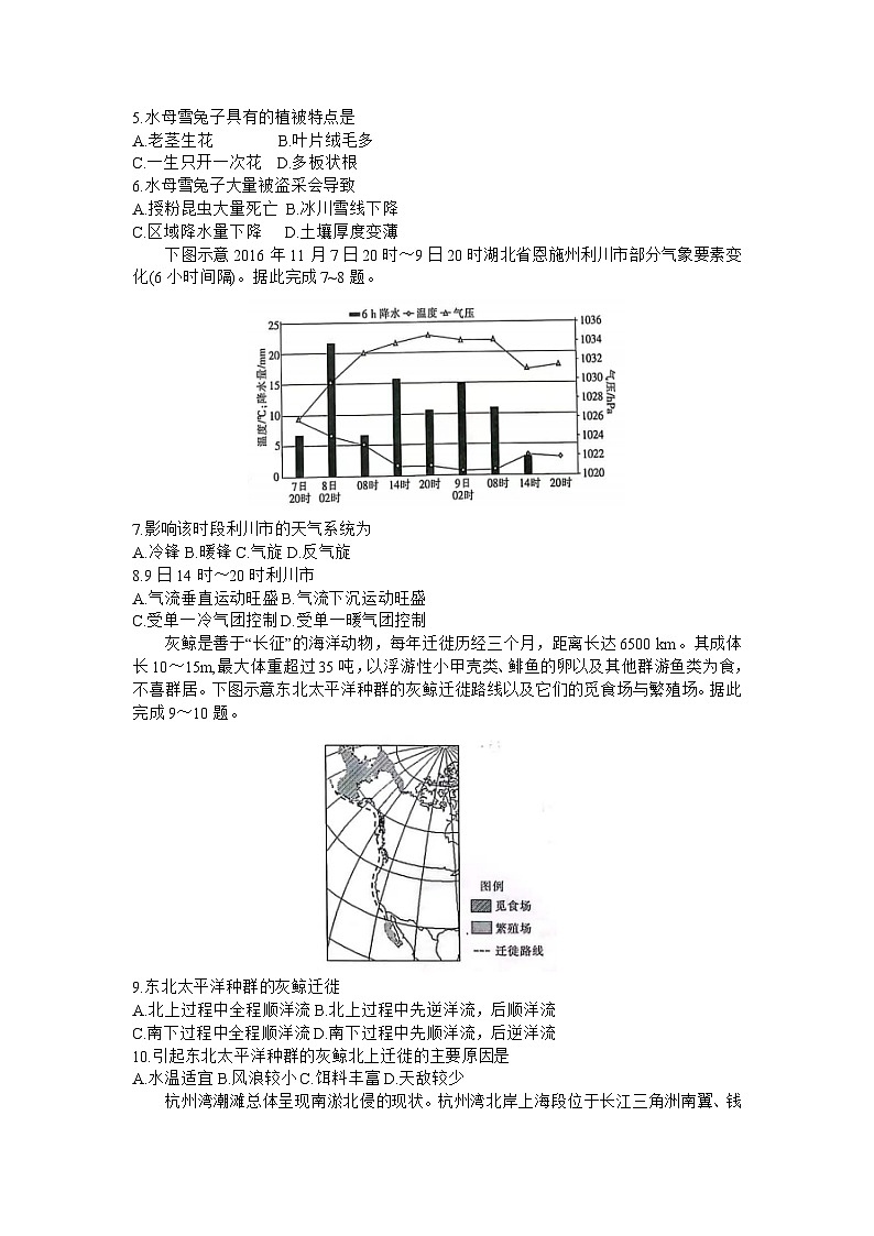 2024届江西省高三下学期二轮复习阶段性检测(二模)地理试题02