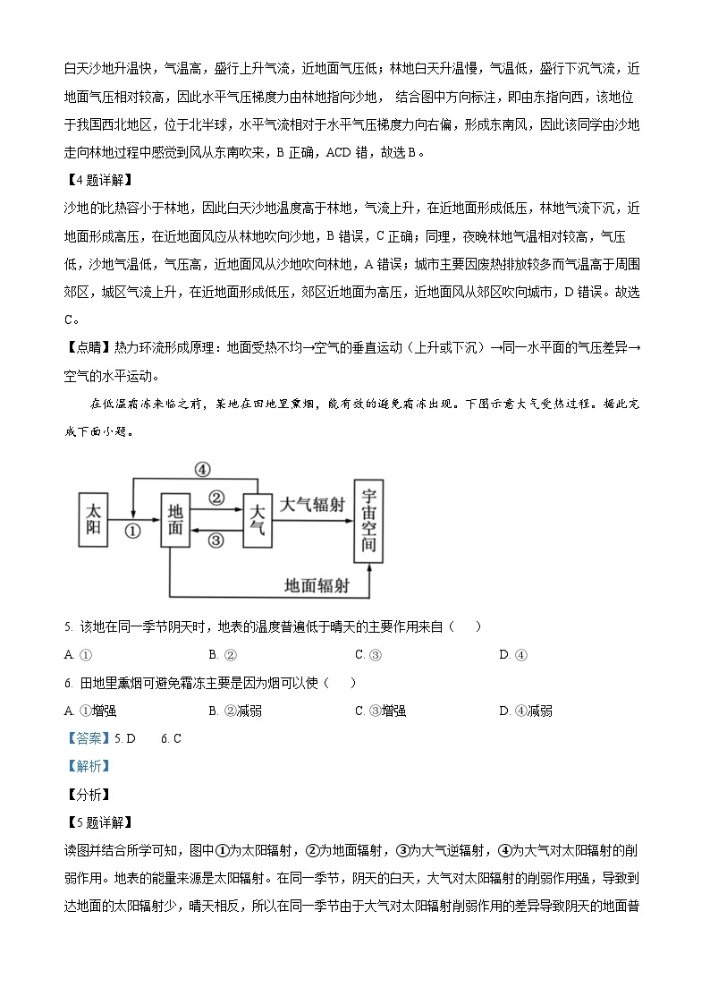 安徽省淮北市树人高级中学2023-2024学年高一下学期开学考试地理试题（原卷版+解析版）03