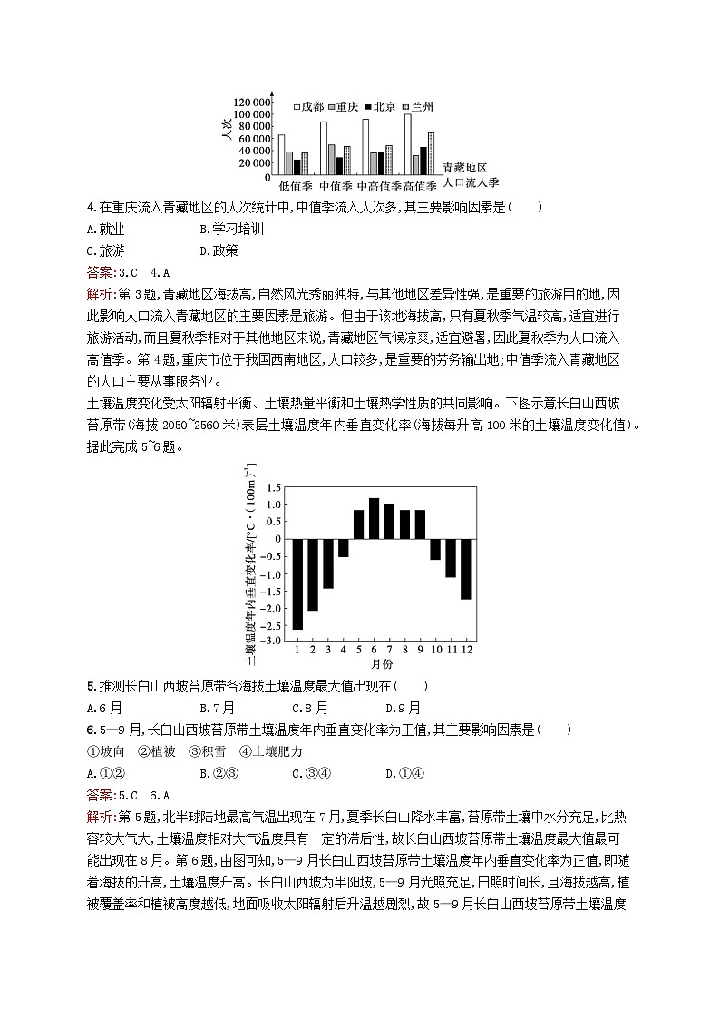 2024届新高考地理二轮总复习选择题限时练1（附解析）02