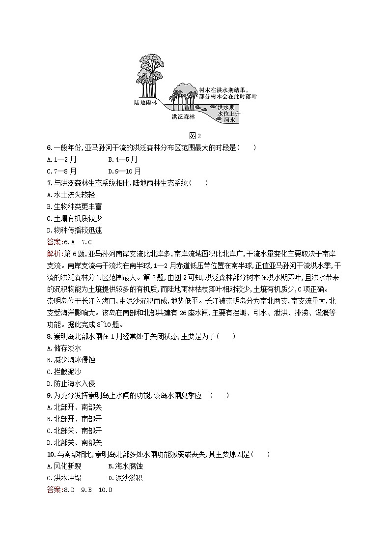 2024届新高考地理二轮总复习专题突破练3水体运动规律（附解析）03