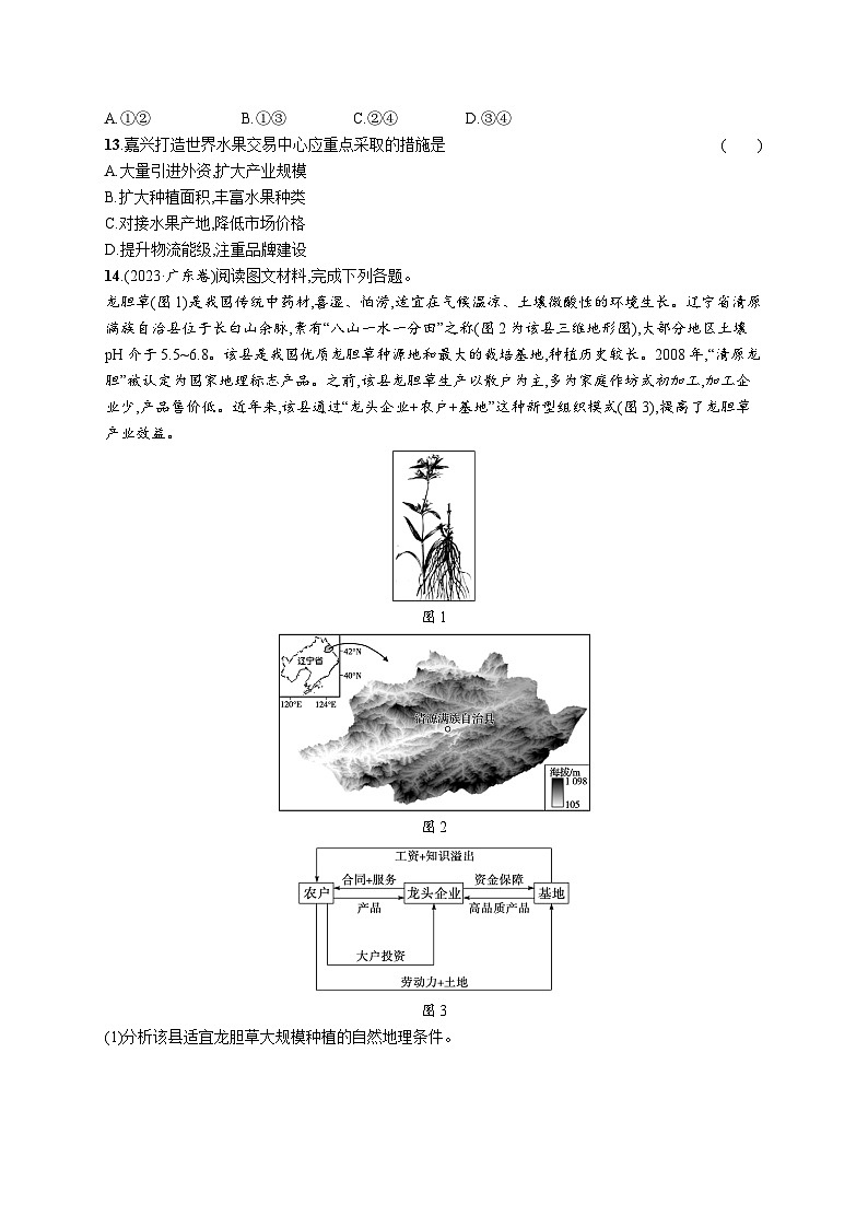 高考总复习优化设计一轮用书地理配人教版(适用于新高考新教材)word第10章高考专项练第3页