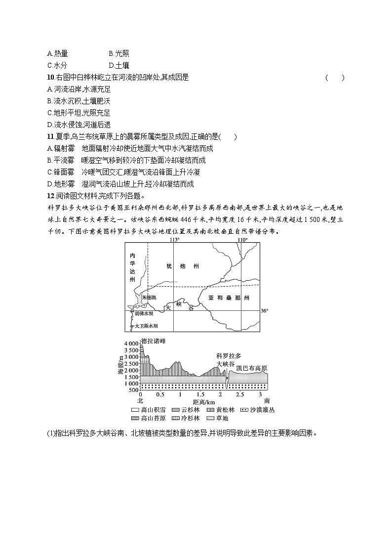 高考总复习优化设计一轮用书地理配人教版(适用于新高考新教材)word课时规范练32陆地地域分异规律　地方性分异规律第3页