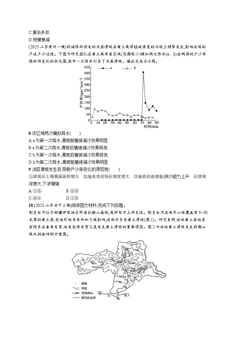 高考总复习优化设计一轮用书地理配人教版(适用于新高考新教材)word课时规范练35地质灾害第3页