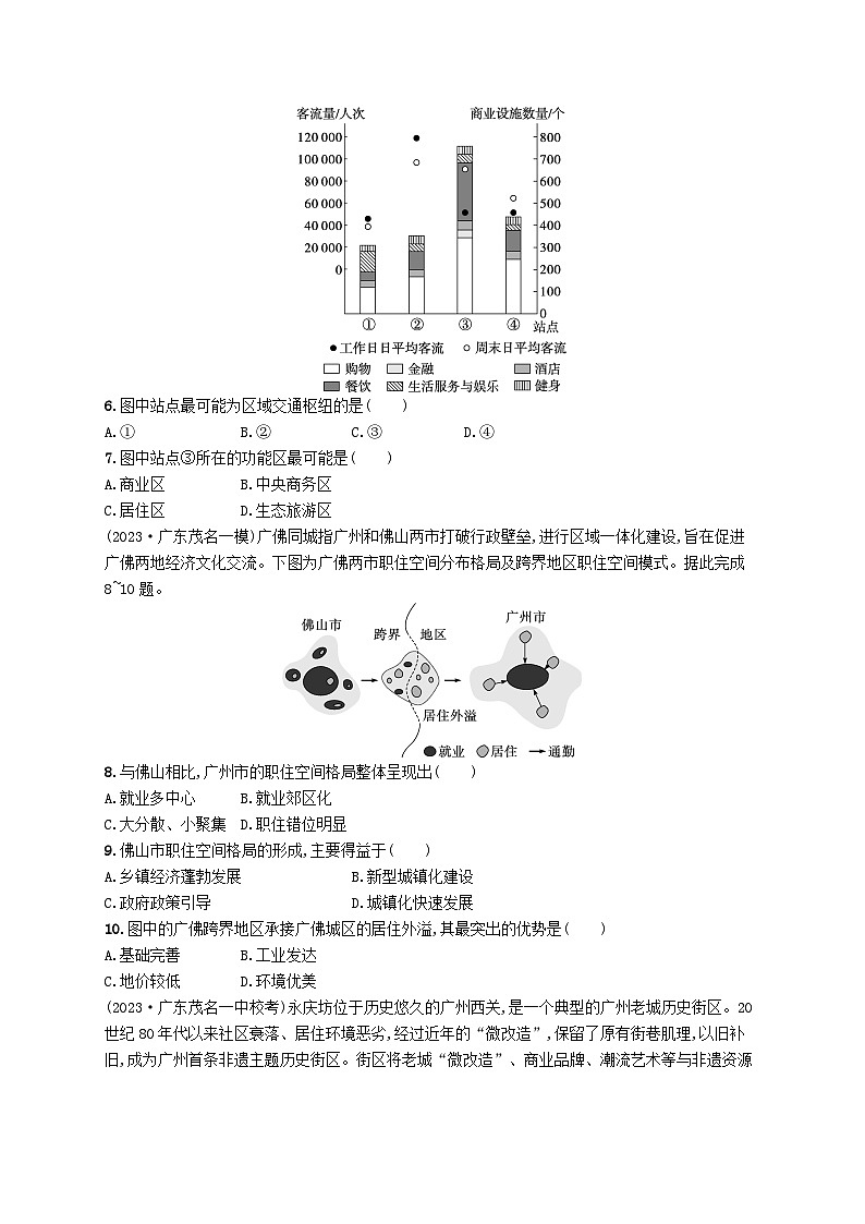 备战2025届高考地理一轮总复习课时规范练38乡村和城镇空间结构第2页