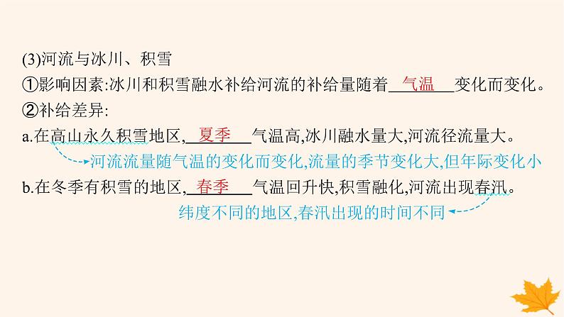 备战2025届高考地理一轮总复习第1篇自然地理第4章地球上的水第2讲陆地水体及其相互关系含湖泊课件08