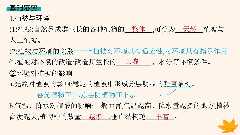 备战2025届高考地理一轮总复习第1篇自然地理第6章自然环境的整体性和差异性第1讲课时1植被课件05