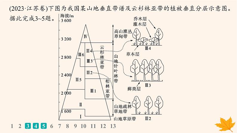 备战2025届高考地理一轮总复习第1篇自然地理第6章自然环境的整体性和差异性高考专项练课件05