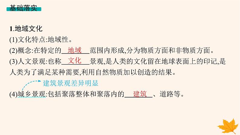 备战2025届高考地理一轮总复习第2篇人文地理第9章乡村和城镇第2讲地域文化与城乡景观课件05