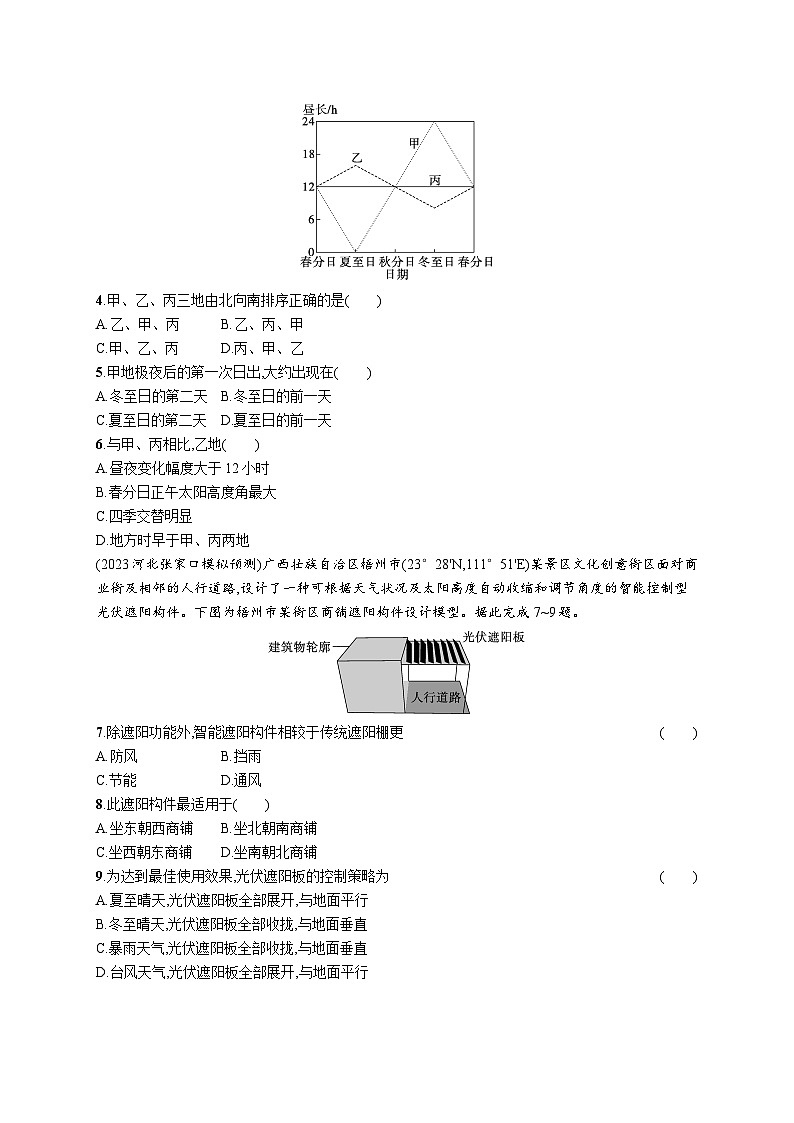 考点规范练6地球公转的意义第2页