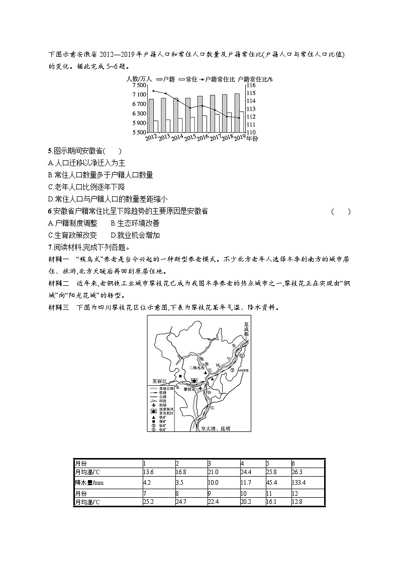 考点规范练22人口迁移第2页