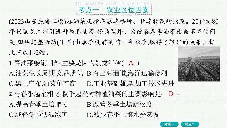 考点规范练25农业区位选择第2页