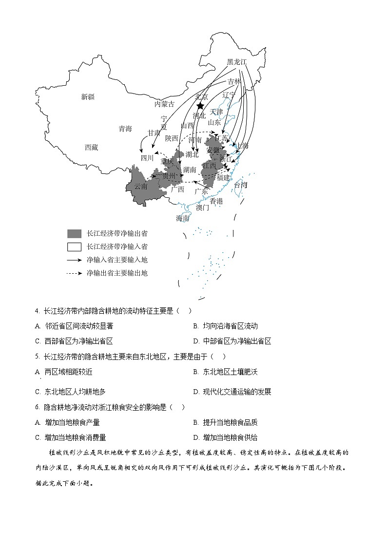 2024届福建省高考三模地理试题（原卷版+解析版）02