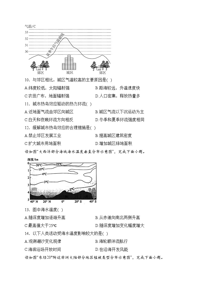 北京市2024年普通高中学业水平合格性考试地理试卷(含答案)第3页