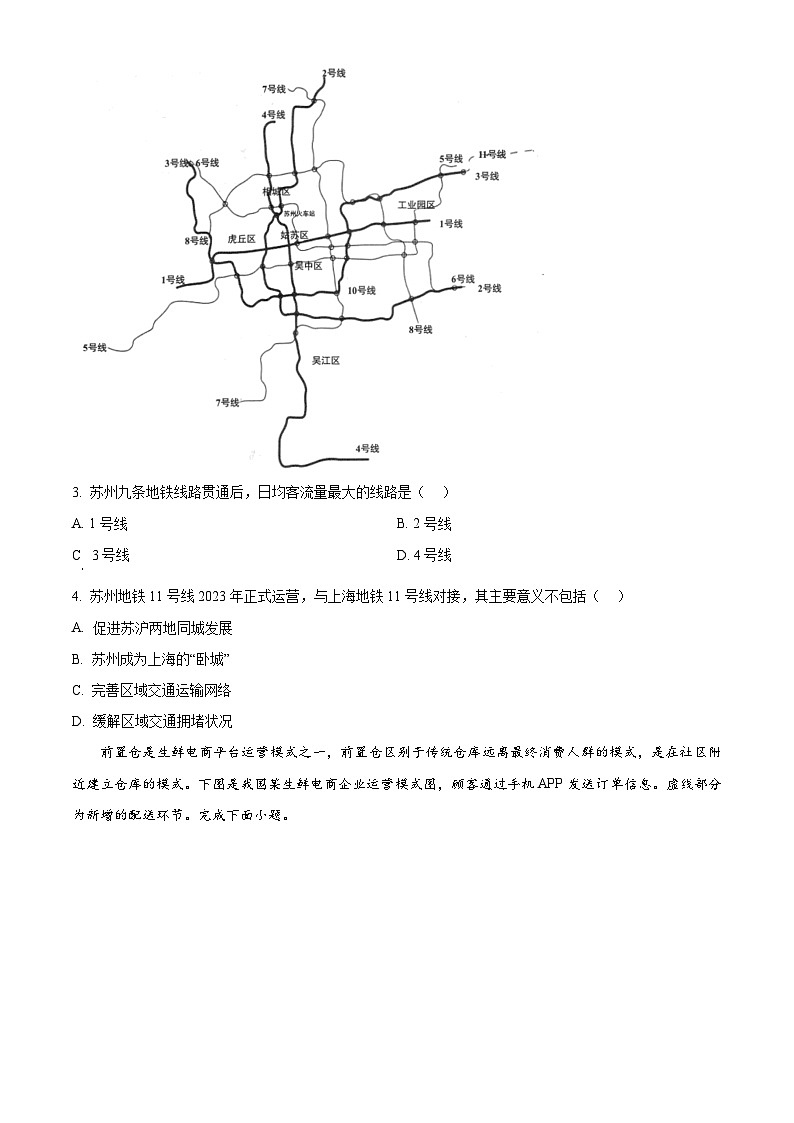 福建省龙岩市一级达标校2023-2024学年高三下学期3月联考二模地理试题（原卷版+解析版）02