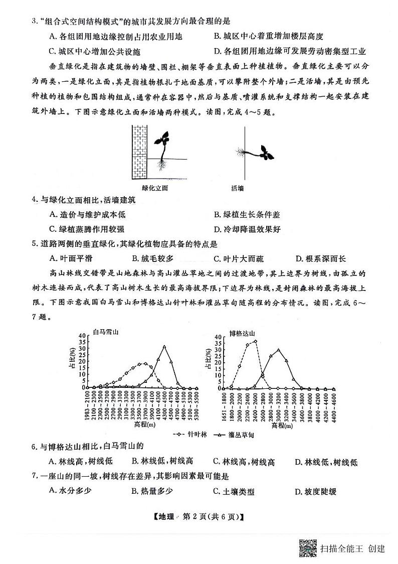 黑龙江省齐齐哈尔市2024届高三下学期二模考试地理试题及答案02