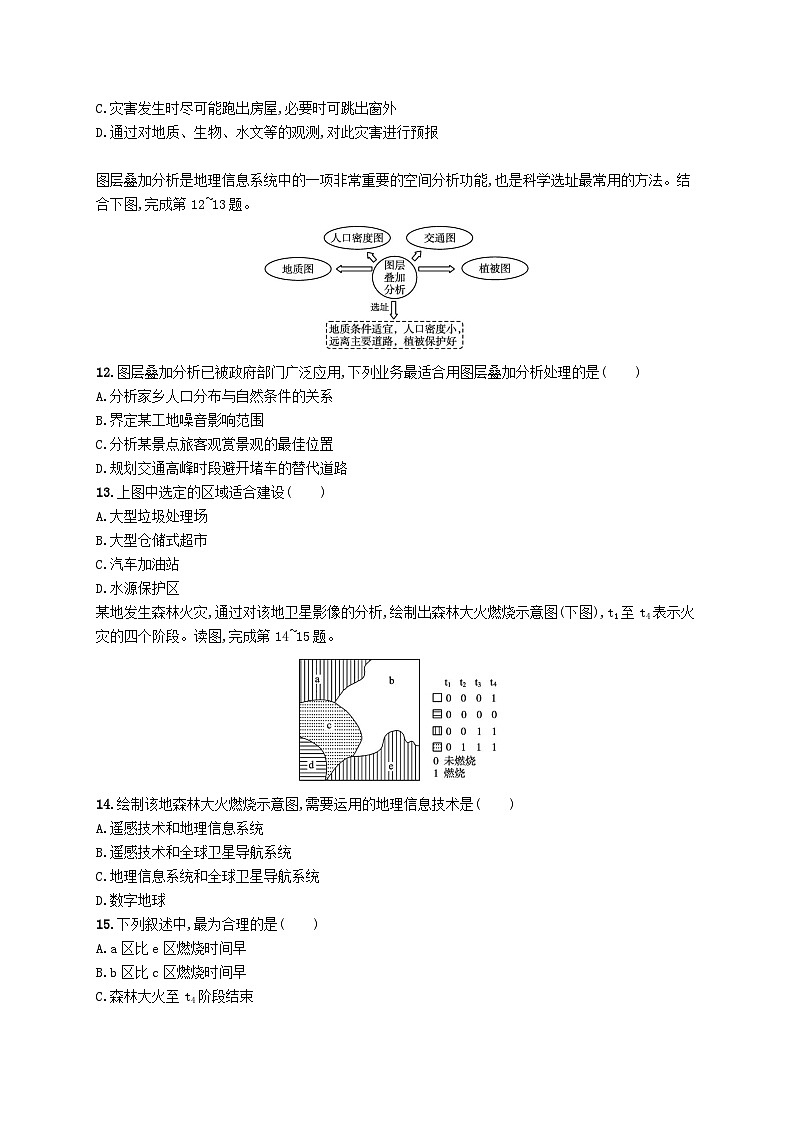 2025届高考地理一轮复习专项练习第七章自然灾害03