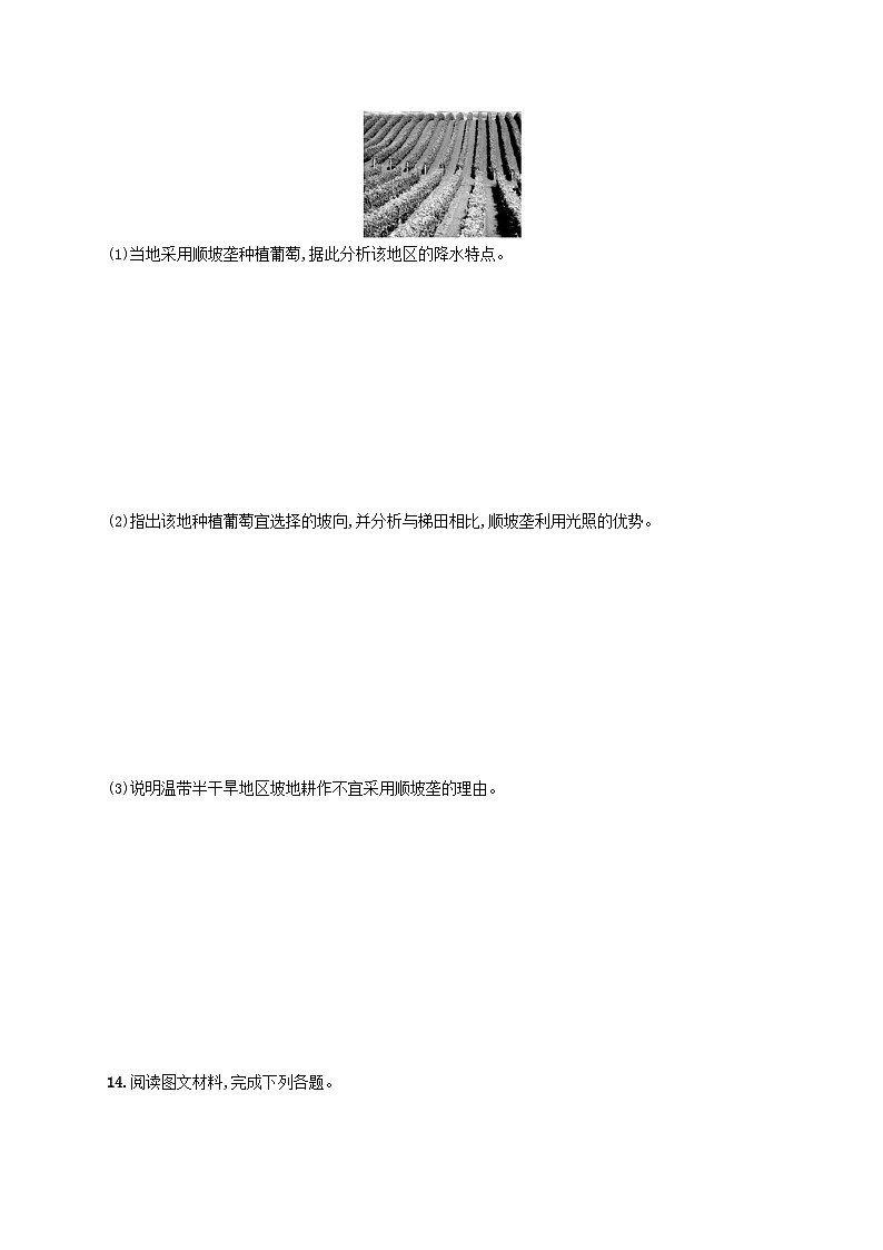 2025届高考地理一轮复习专项练习课时规范练27农业区位因素及其变化第3页