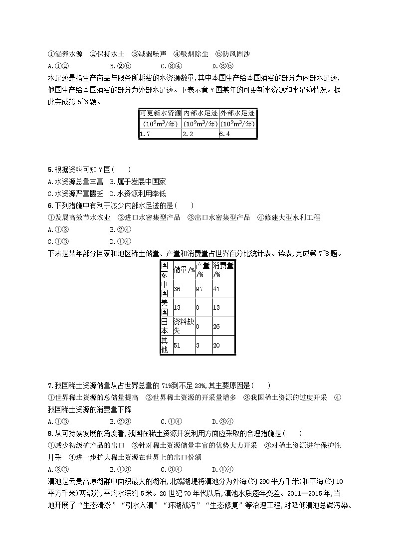2025届高考地理一轮复习专项练习课时规范练40自然环境与人类社会第2页