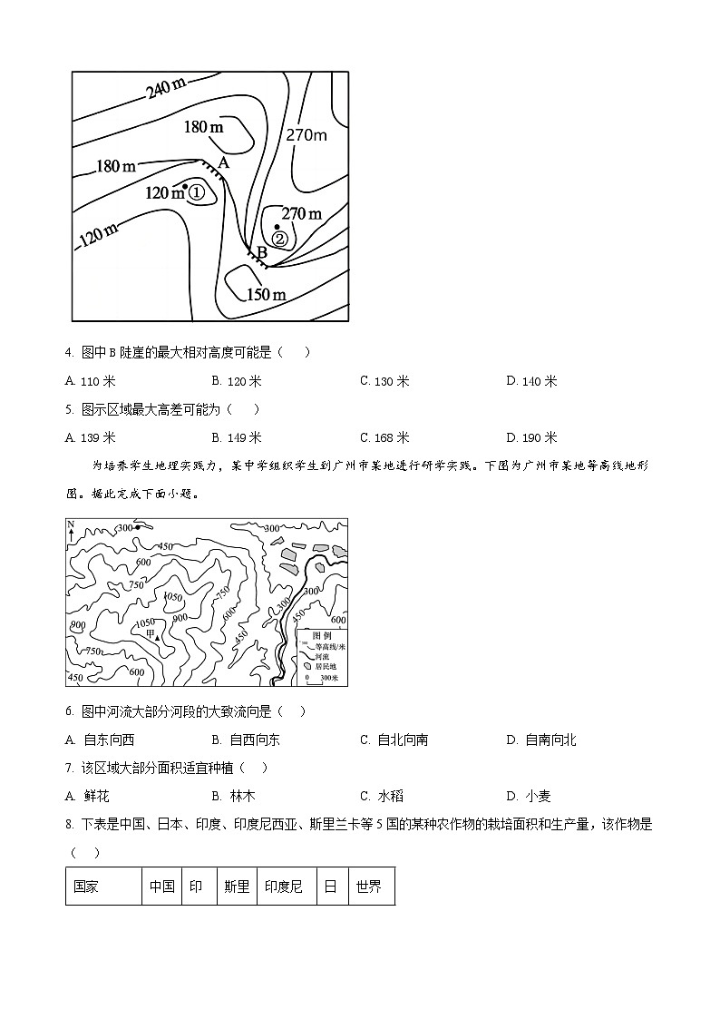 山西省运城市康杰中学2023-2024学年高二下学期开学考试地理试卷（Word版附解析）02
