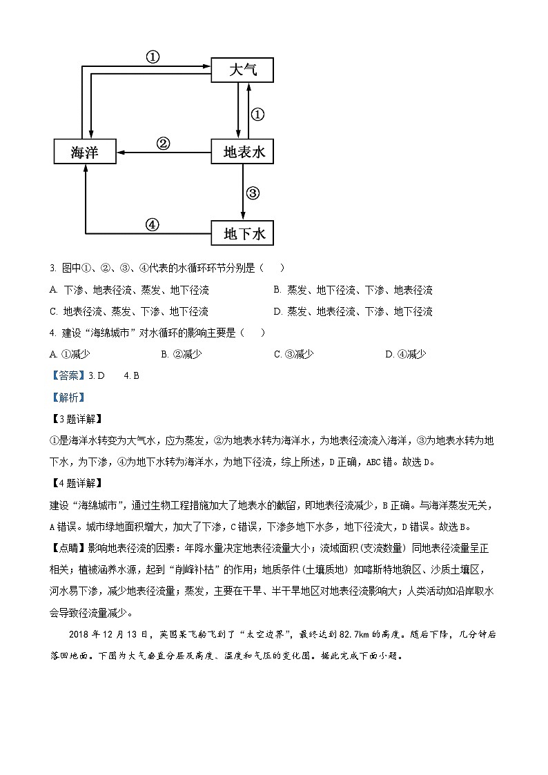 湖南省株洲市世纪星高级中学2023-2024学年高一下学期第一次月考地理试题（原卷版+解析版）02