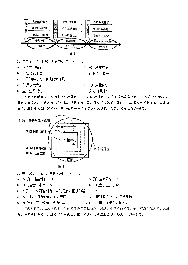 2024届吉林省吉林地区普通高中高三三模考试地理试卷02