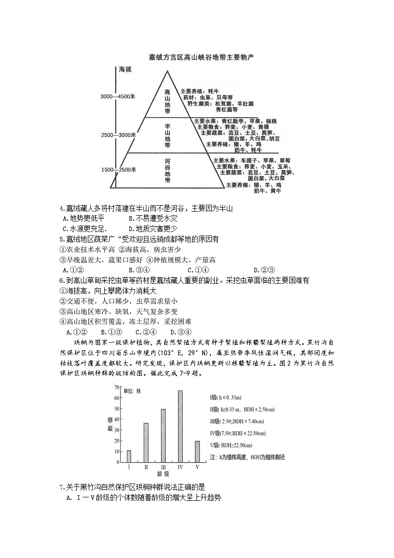 广西南宁市2024届高三下学期3月第一次适应性测试（一模）地理 Word版含解析第2页