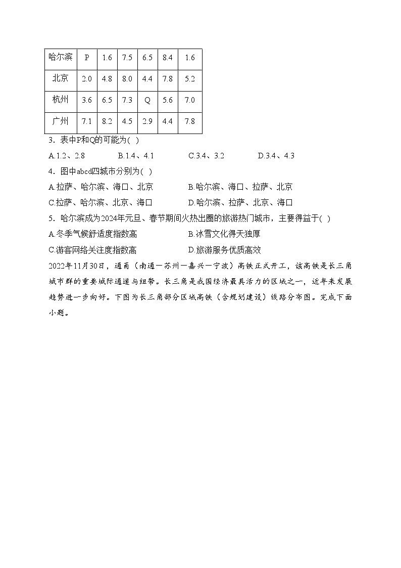 浙江省浙南名校2023-2024学年高二下学期开学考试地理试卷(含答案)第2页