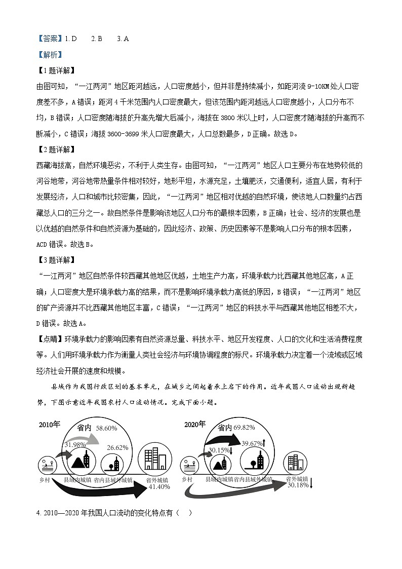 山东省德州市夏津育中万隆中英文高级中学2023-2024学年高一下学期3月月考地理试题（原卷版+解析版）02