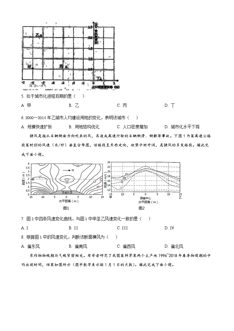 重庆市重庆市九龙坡区重庆市渝西中学2023-2024学年高三下学期3月月考地理试题（原卷版+解析版）02