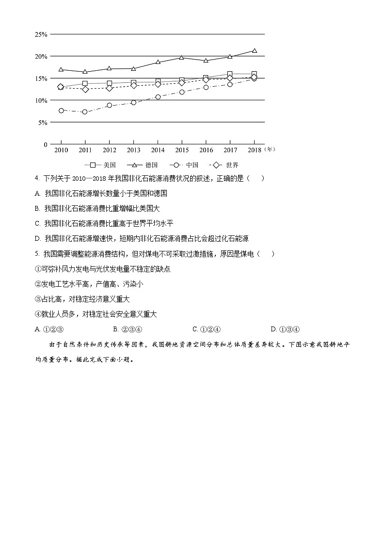 山东省大联考2023-2024学年高二下学期3月月考地理试题（山东人教）（原卷版）第2页