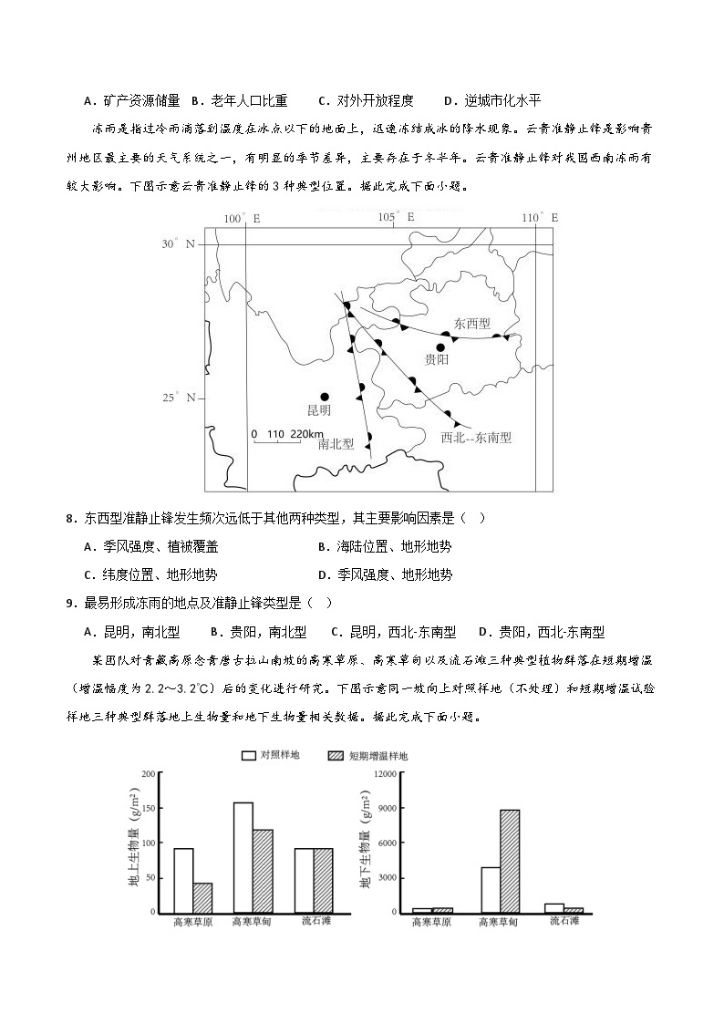 2024年高考第二次模拟考试：地理（湖南卷）（考试版）03