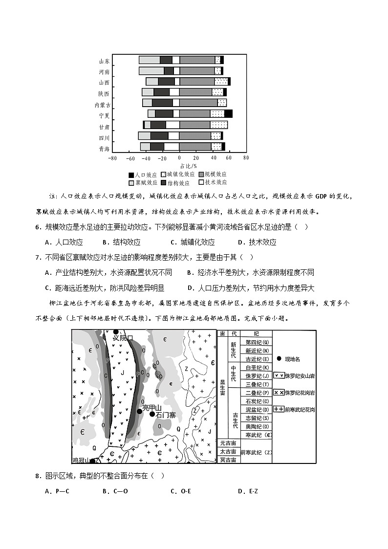 2024年高考第二次模拟考试：地理（重庆卷）（考试版）第3页