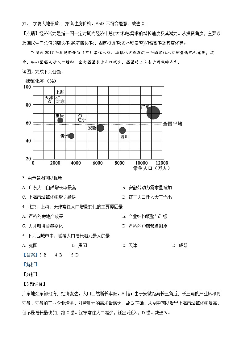 安徽省芜湖市第一中学2022-2023学年高一下学期5月份教学质量诊断测试地理试卷（原卷版+解析版）02