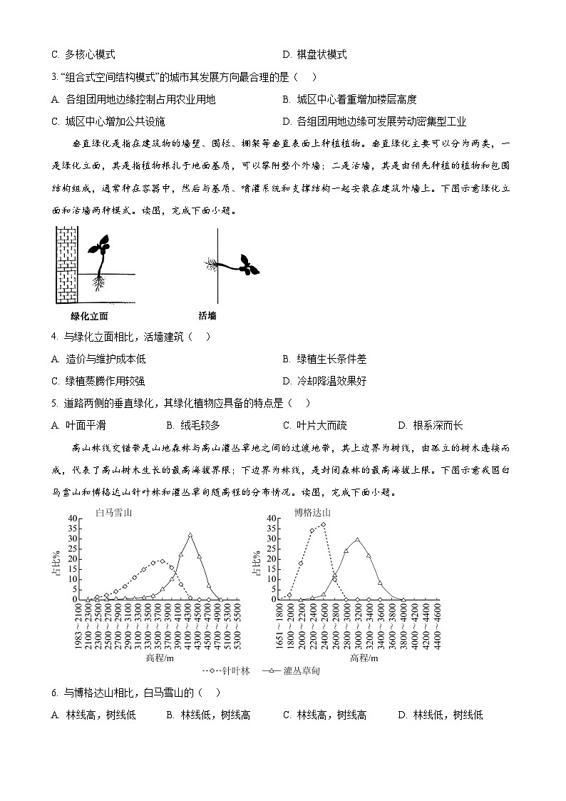黑龙江省齐齐哈尔市2024届高三下学期二模考试地理试题（Word版附解析）02