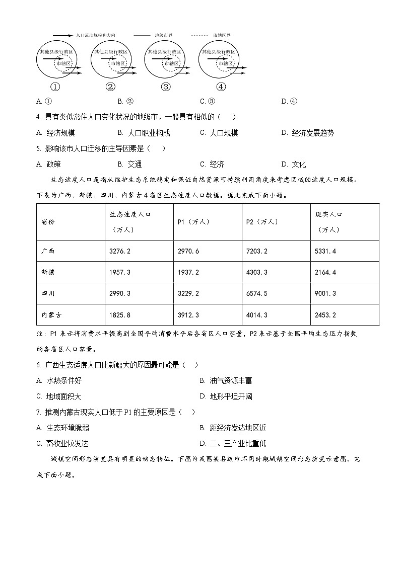 江苏省连云港市灌南县两灌联考2023-2024学年高一下学期3月月考地理试题（原卷版+解析版）02