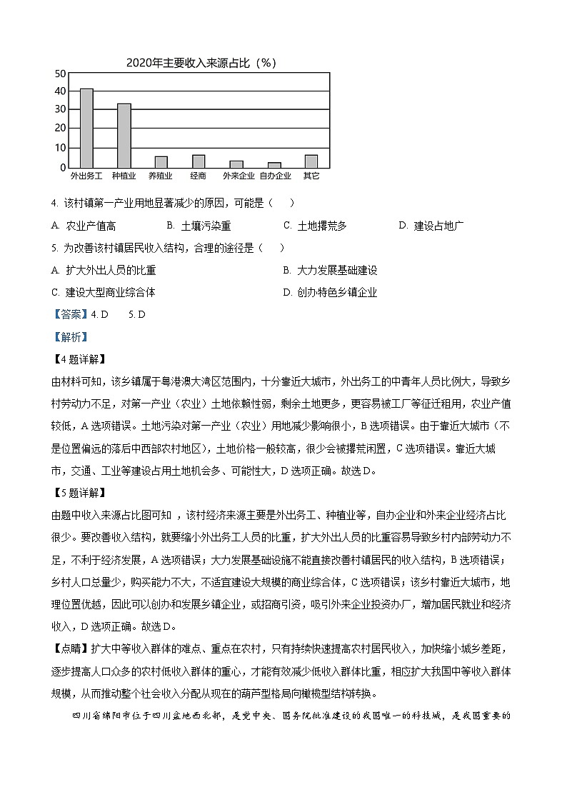 宁夏回族自治区石嘴山市平罗县平罗中学2023-2024学年高二下学期4月月考地理试题（原卷版+解析版）03