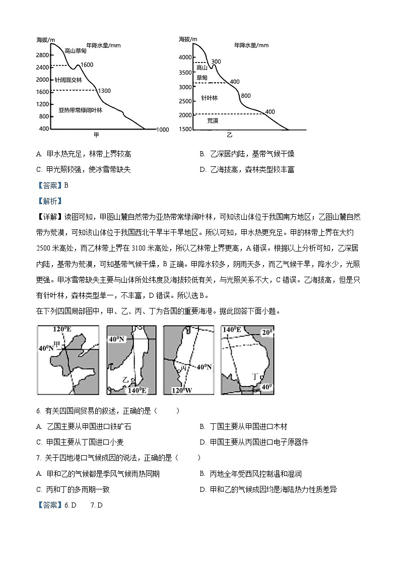 贵州省桐梓县荣兴高级中学2023-2024学年高二下学期3月月考地理试题（解析版）第3页
